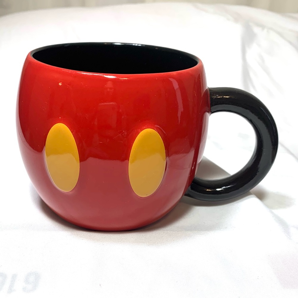 Mickey Mouse inspired coffee mug Dishwasher & Microwave safe red, black & yellow